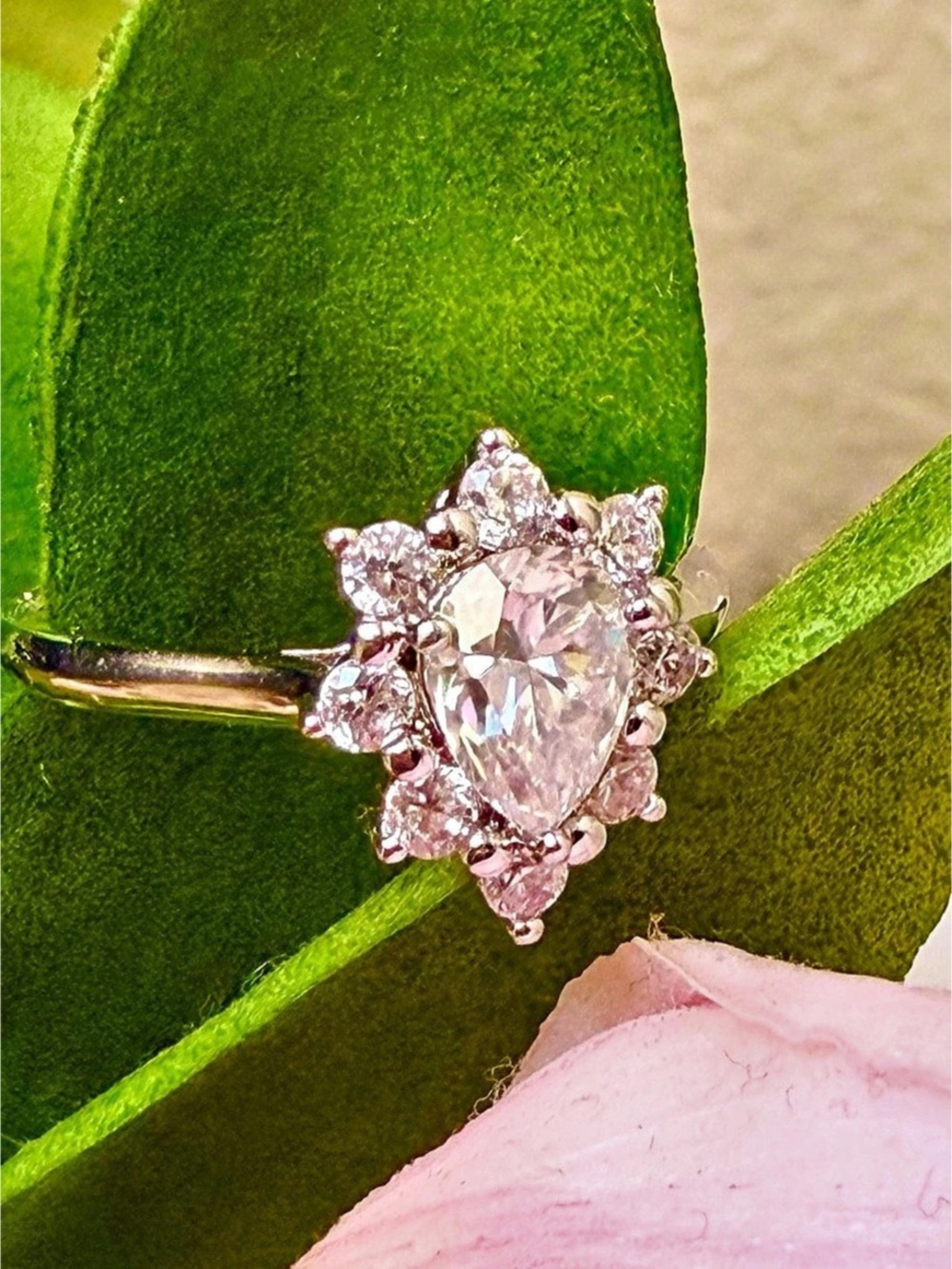 New, s925 stamped, size 9 moissanite Engagement Ring